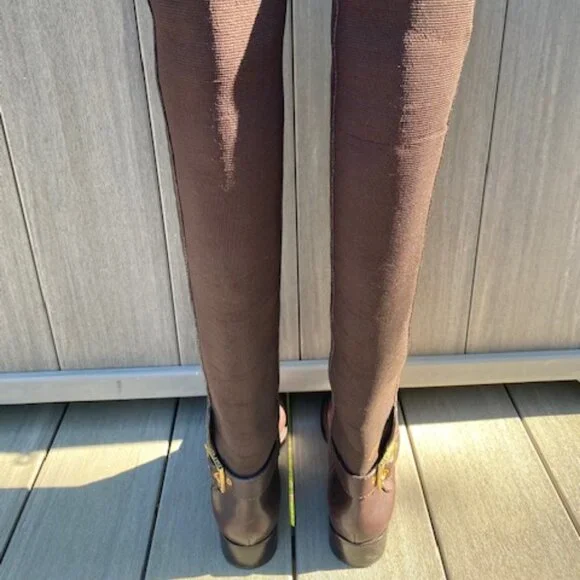 REDUCED Tory Burch Jack Landed Elastic & Leather Over The Knee Riding Boots 7 - Picture 6 of 12